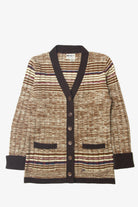 Vintage  Montage Brown Striped Cardigan