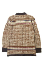 Vintage  Montage Brown Striped Cardigan