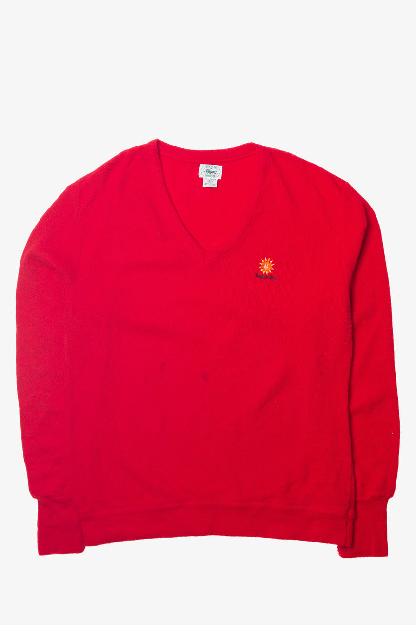 Vintage  Izod Lacoste "Fairfield Bay" Red Sweater