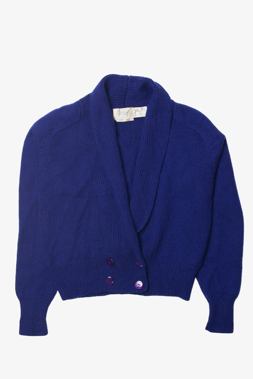 Vintage  Susan Bristol Blue Blazer Sweater