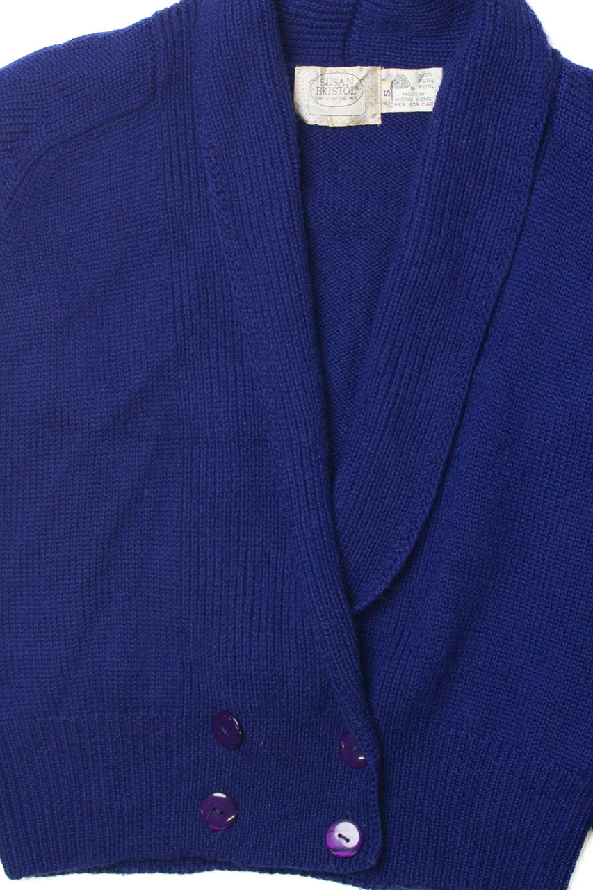 Vintage  Susan Bristol Blue Blazer Sweater
