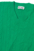 Vintage  MS Casuals Green Cable Knit Sweater
