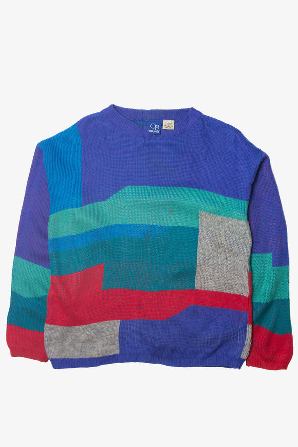 Vintage  Ocean Pacific Multicolor Block Sweater