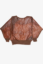 Vintage Leather & Crochet Patchwork Sweater (1980s)