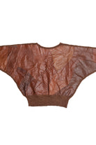Vintage Leather & Crochet Patchwork Sweater (1980s)
