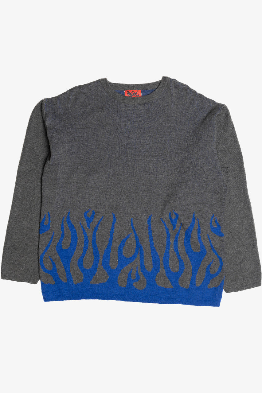 Vintage Blue Flames Pineapple Connection Sweater (1990s)