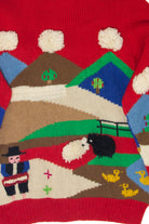 Vintage Hand Made Reginella Duck Farm Graphic Sweater