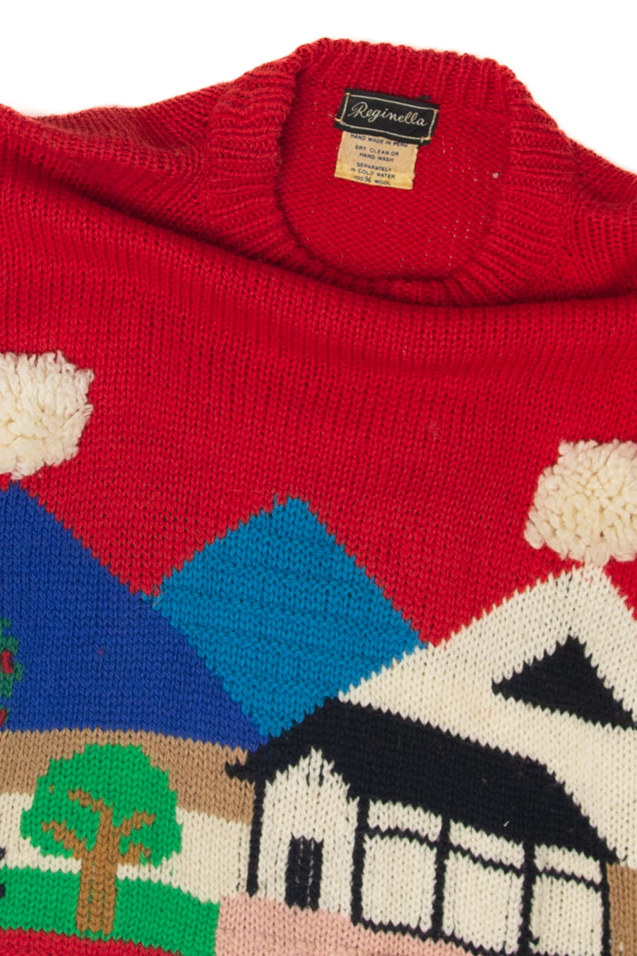 Vintage Hand Made Reginella Duck Farm Graphic Sweater