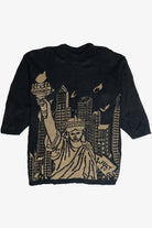 Vintage Statue Of Liberty Fourth of July Gold Sweater (1980s)