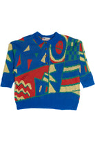 Vintage Grumpy Guy Geometric Knit Sweater (1980s)