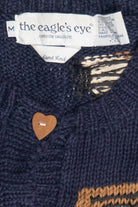 Vintage Hand Knit Alphabet Teacher Cardigan Sweater (1980s)