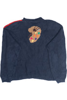 Vintage Hand Knit Painter's Palette Art Teacher Sweater (1980s)