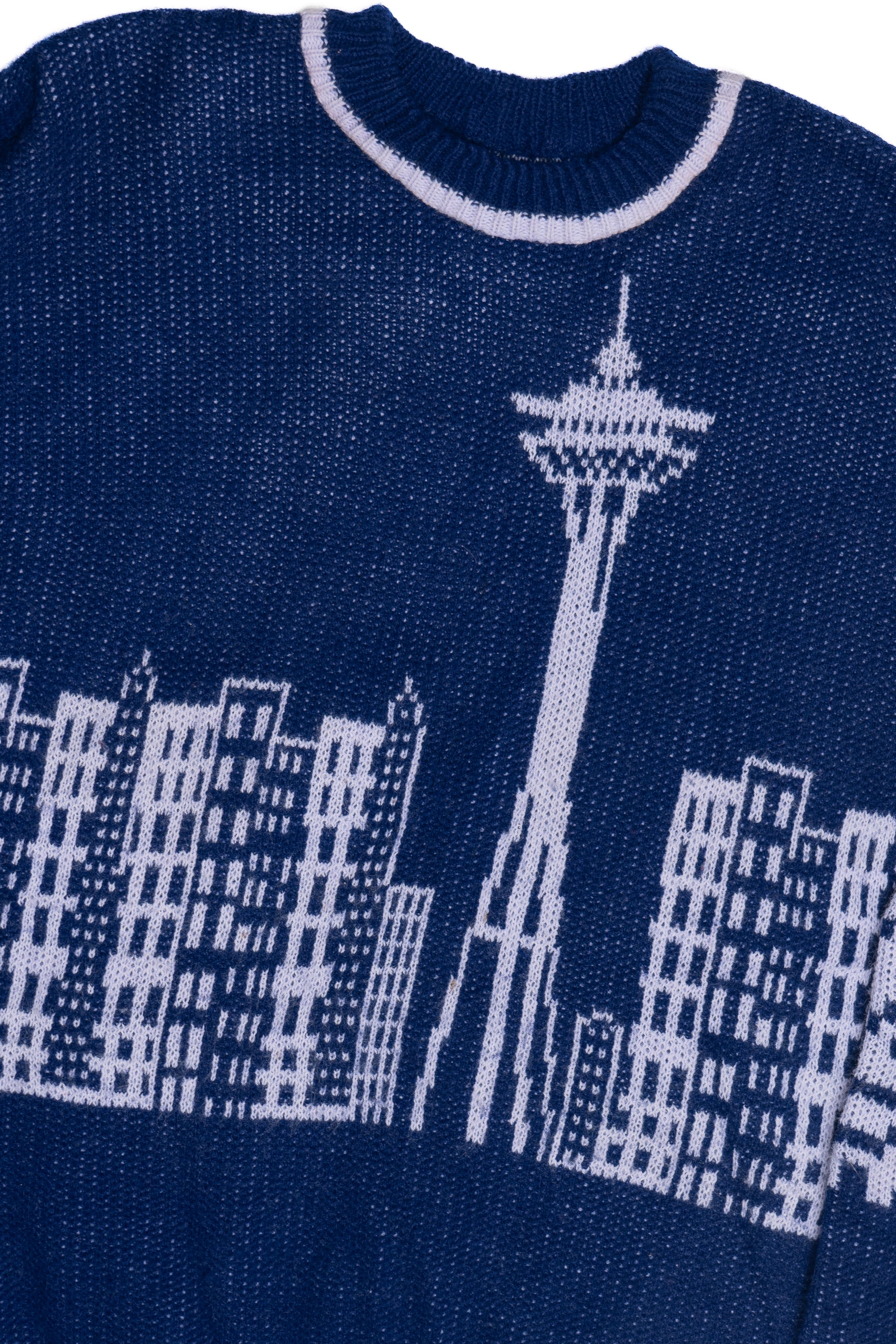 Vintage Seattle Spellout Space Needle Knit Sweater (1980s)