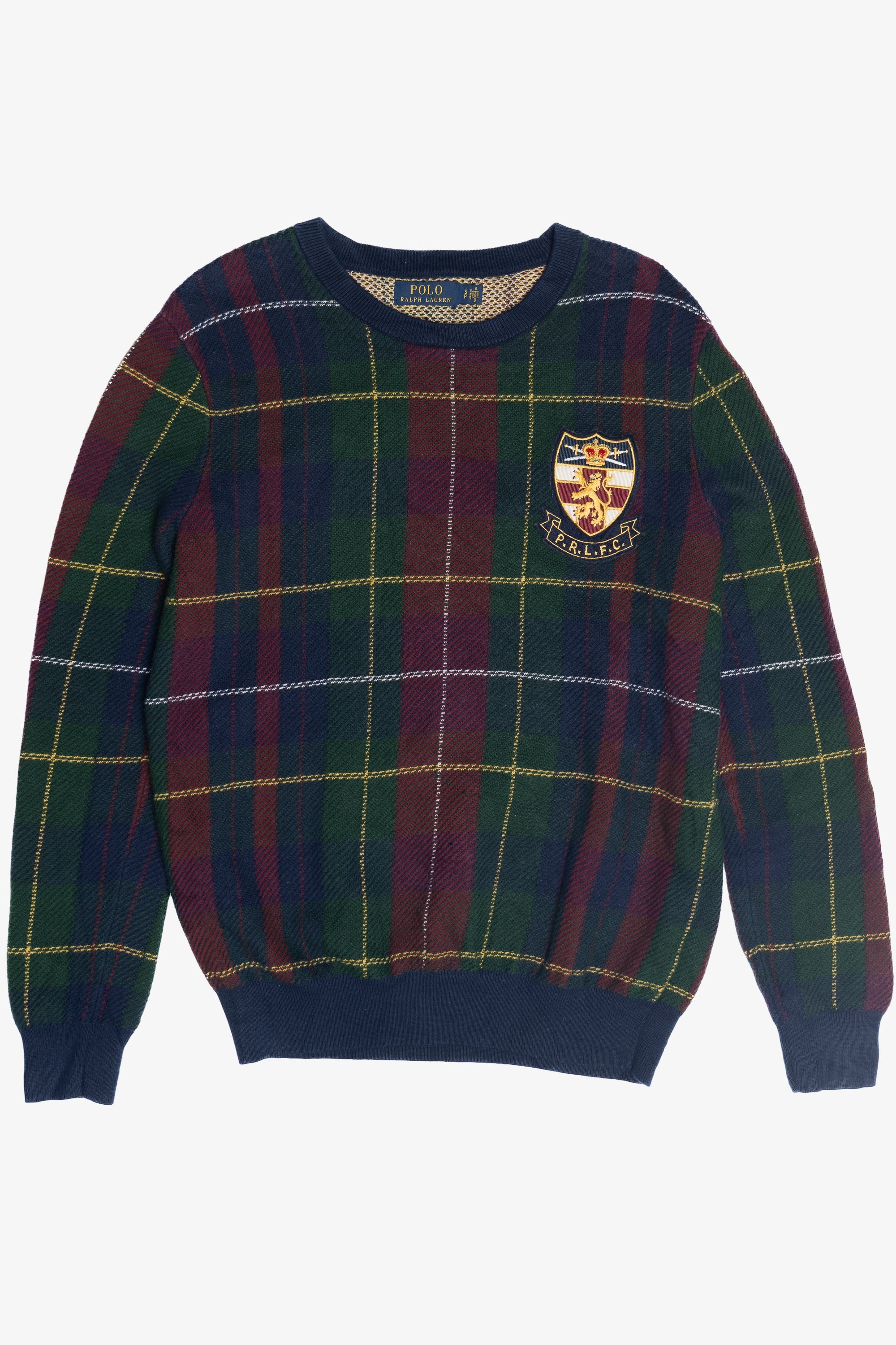 Polo By Ralph Lauren Plaid Crest Knit Sweater