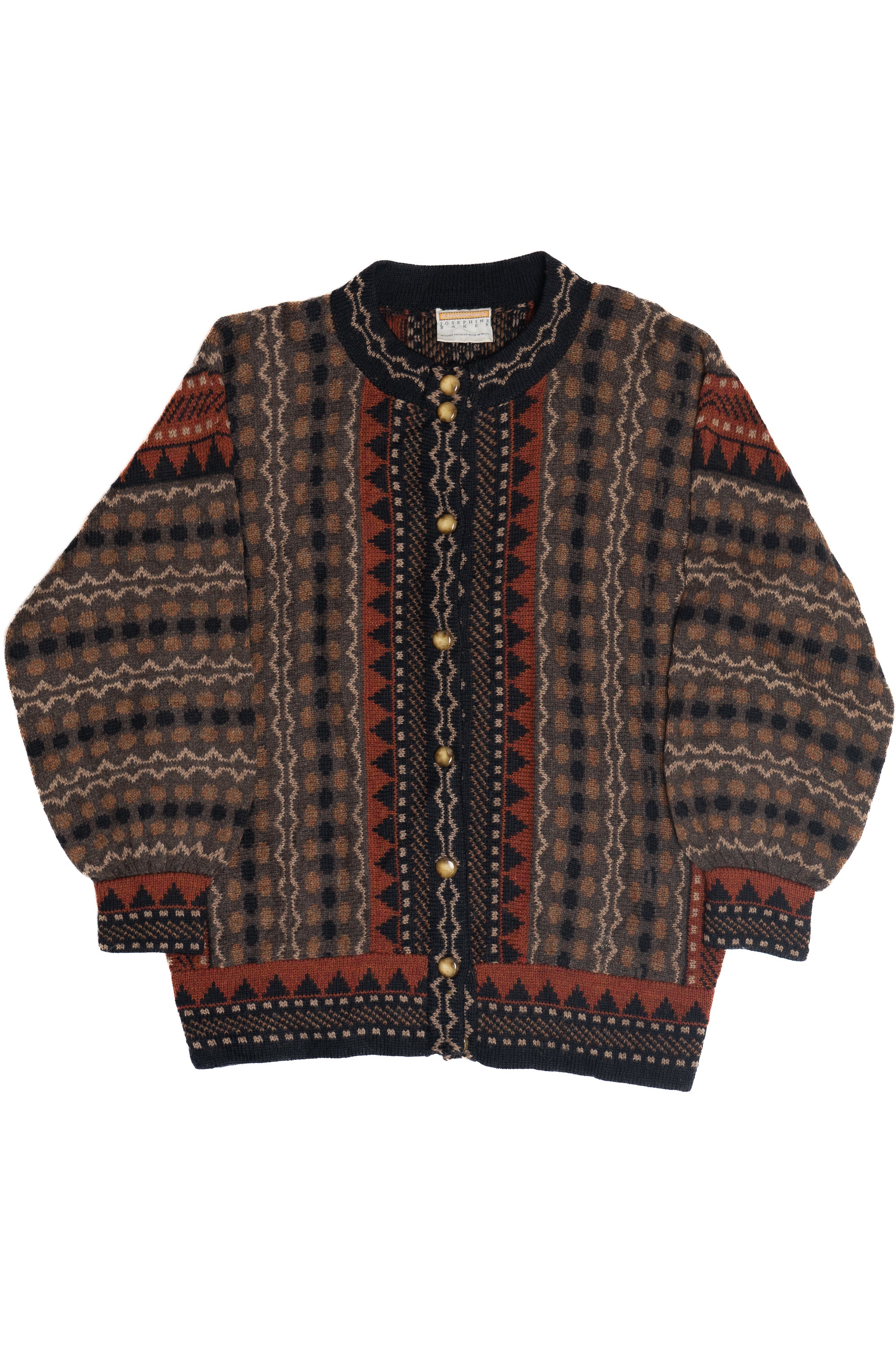 Vintage Hand Knit Josephine Baker Cardigan Sweater (1990s) – Ragstock