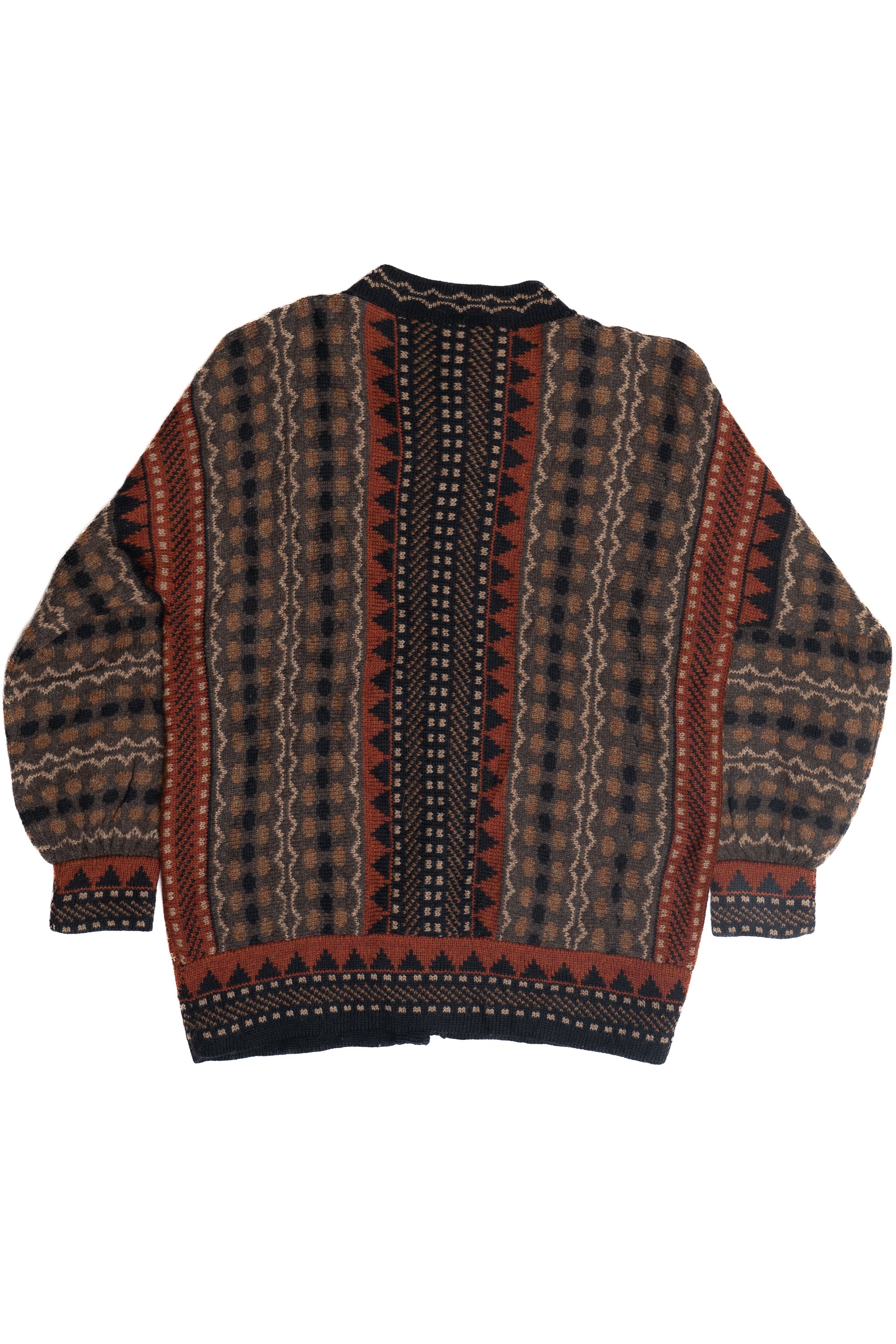 Vintage Hand Knit Josephine Baker Cardigan Sweater (1990s)