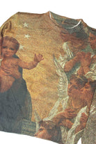 Recycled Baby Jesus And Angels Painting Sweater