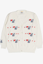 Vintage Tennis "Love" Embroidered Shirlee Designs Cyn Les Cardigan Sweater (1960s)
