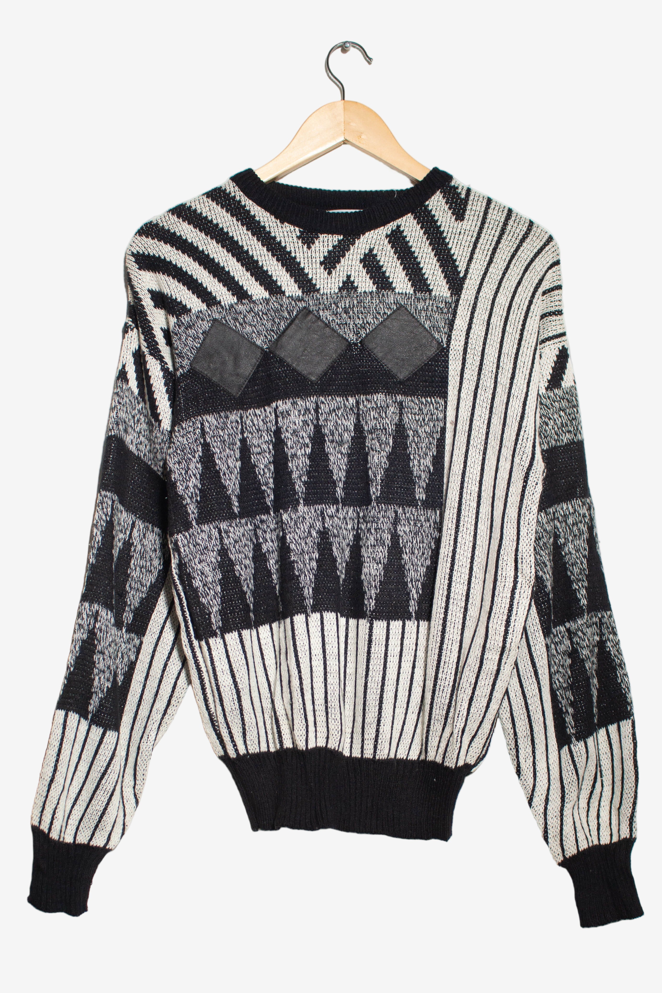 Vintage Henri Valdise Geometric Sweater (1980s)