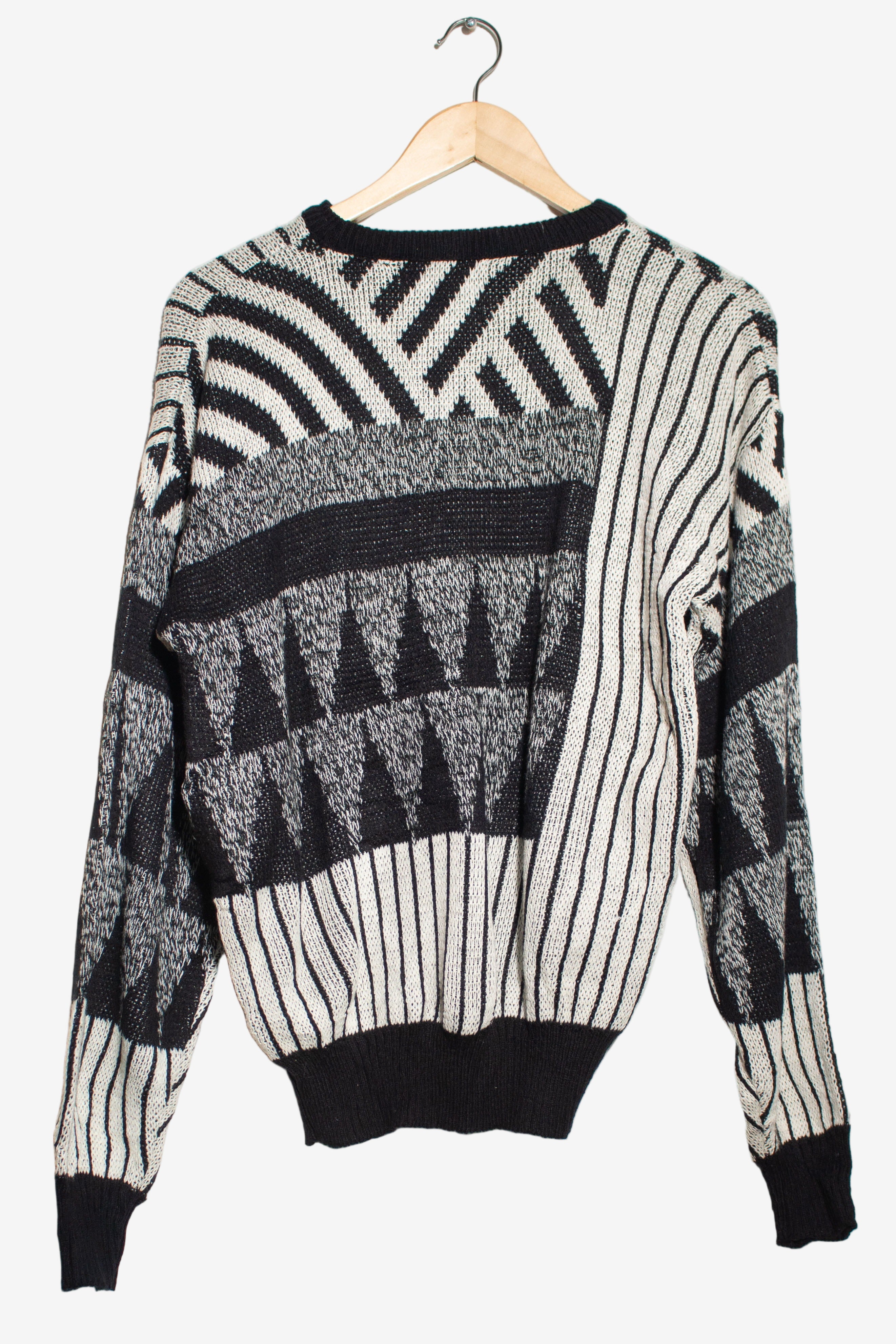 Vintage Henri Valdise Geometric Sweater (1980s)
