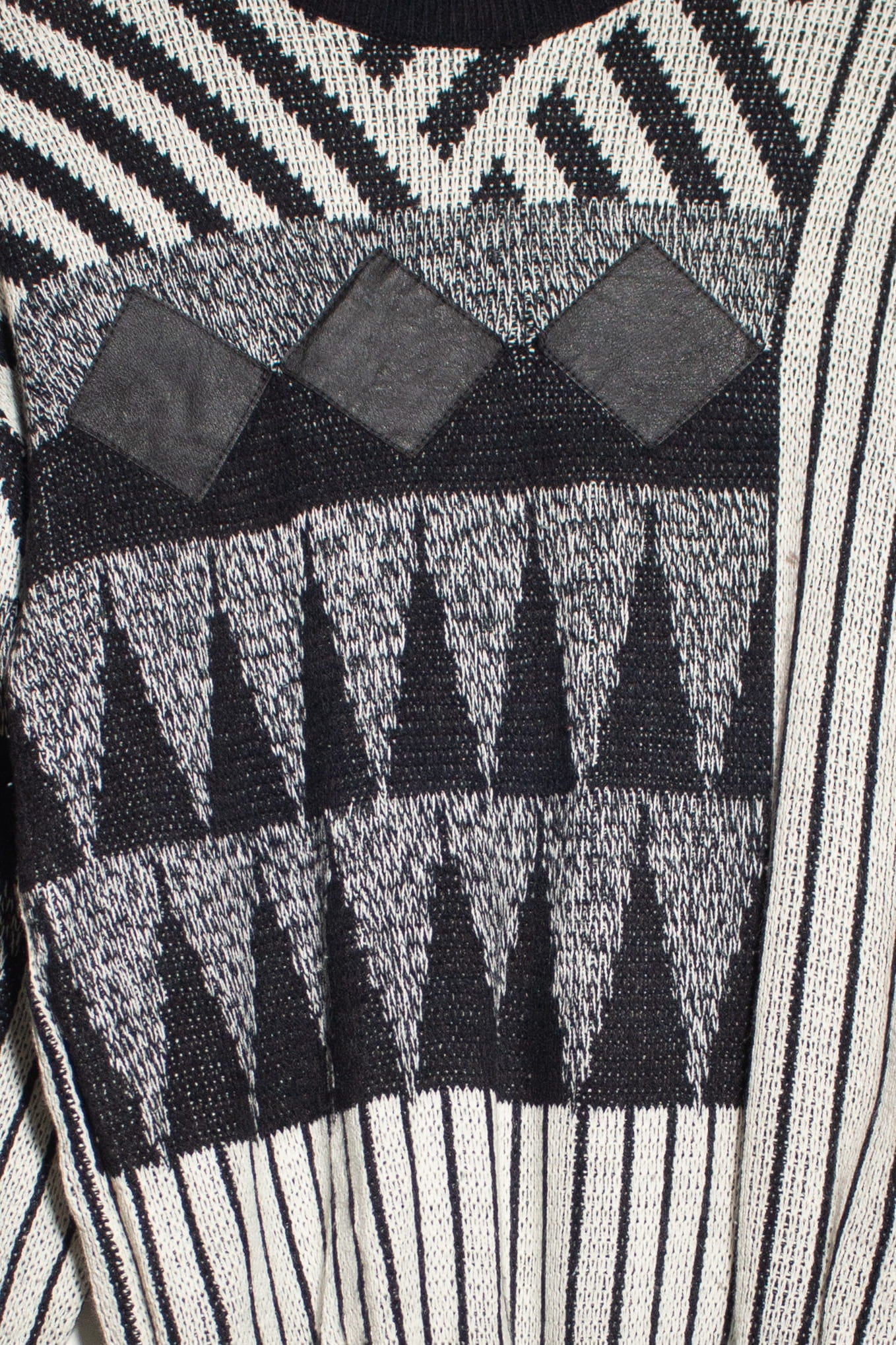 Vintage Henri Valdise Geometric Sweater (1980s)