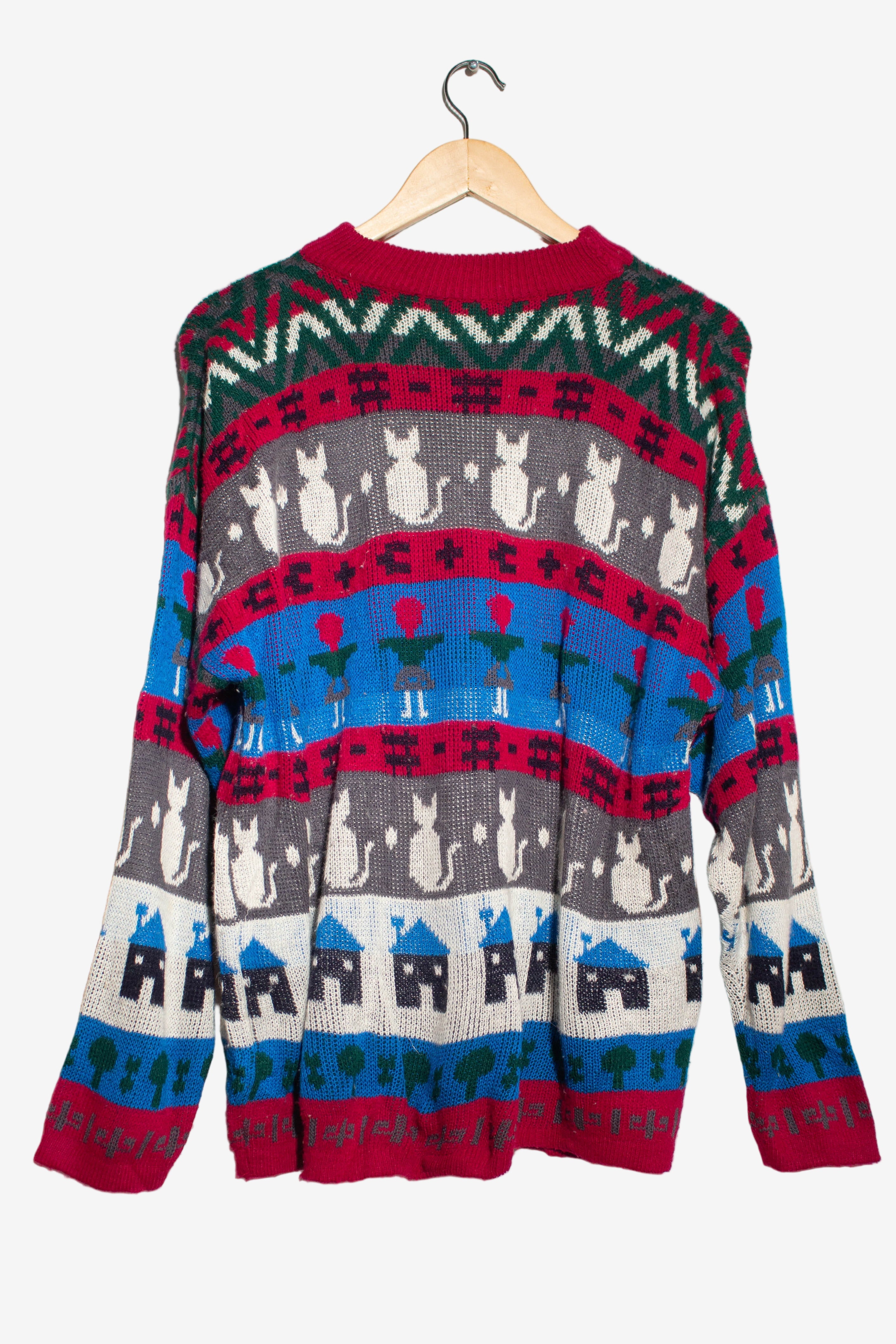 Vintage House Cats Sweater (1980s)