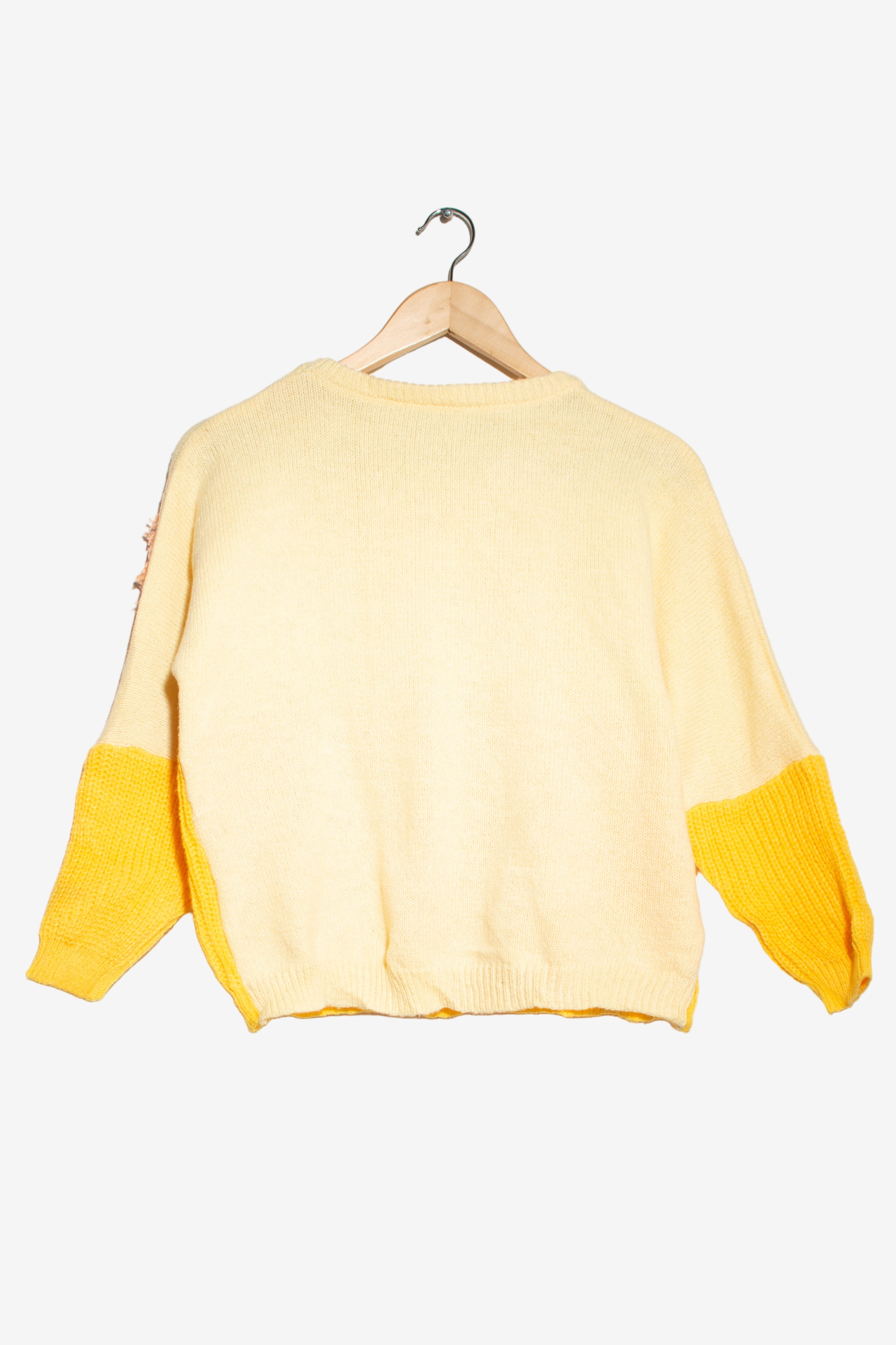 Vintage Flower Patch Applique Sweater (1990s)