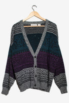 Vintage Sweater Graphix Cardigan (1980s)