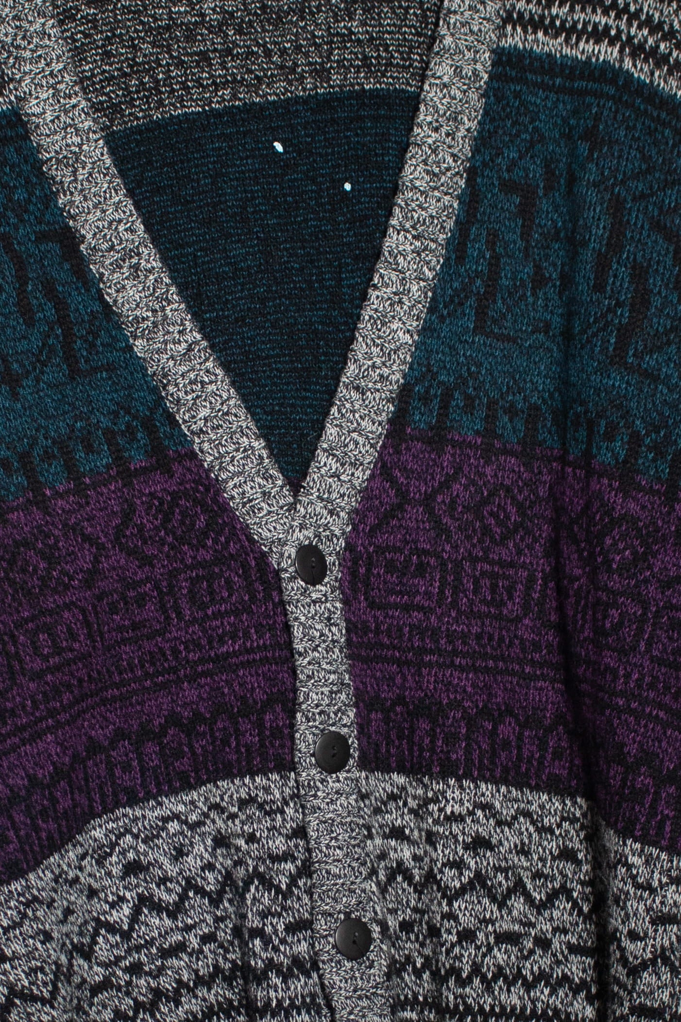 Vintage Sweater Graphix Cardigan (1980s)