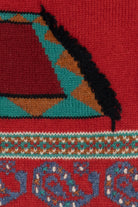Vintage Susan Bristol Hand Embroidered Cat Sweater (1990s)