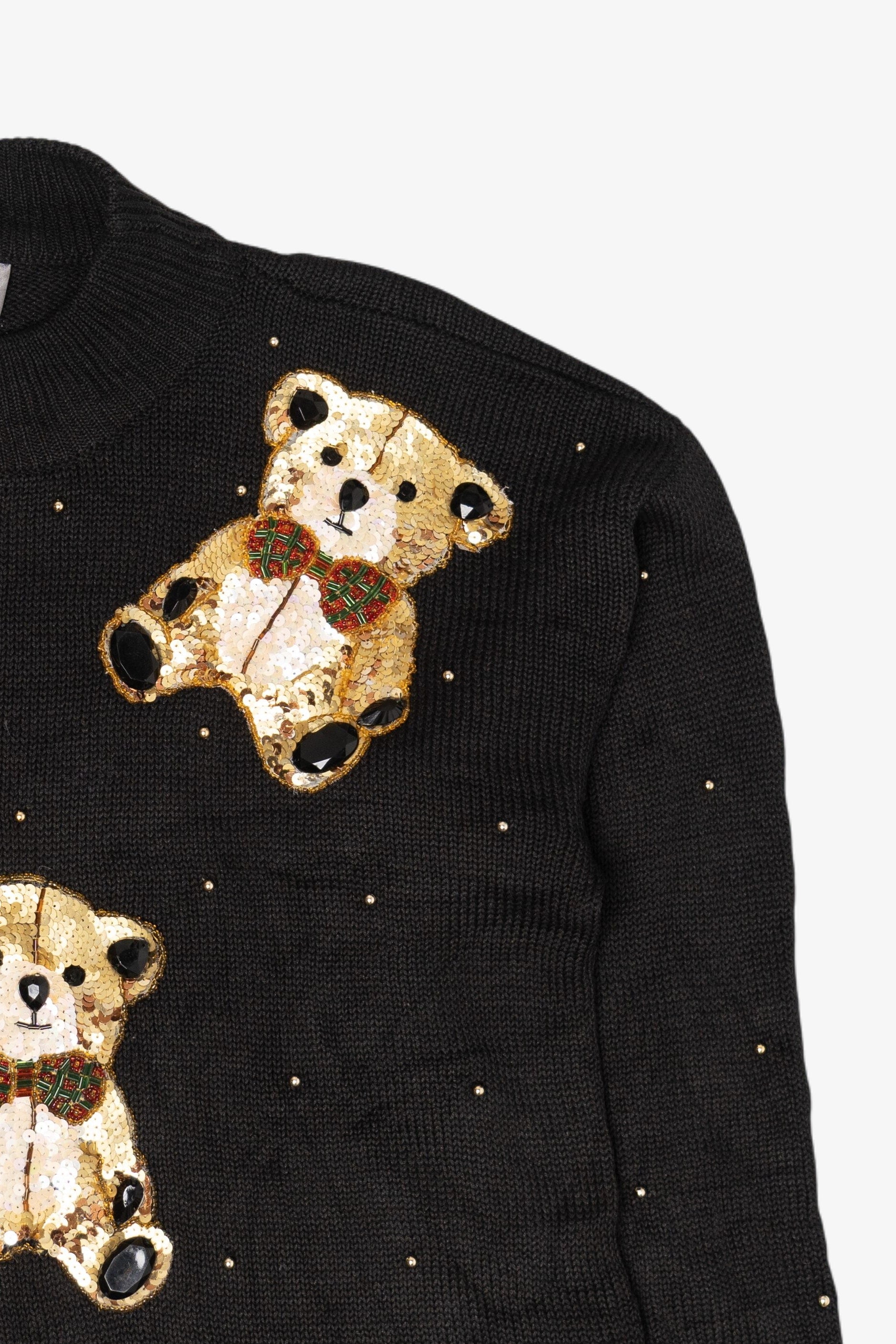 Vintage Sequin Bears Marisa Christina Collection Sweater (1990s)