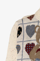Vintage Bear Hearts Mixed Fibres Sweater (1990s)