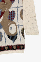 Vintage Bear Hearts Mixed Fibres Sweater (1990s)
