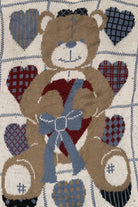 Vintage Bear Hearts Mixed Fibres Sweater (1990s)