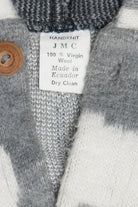 Vintage Hand Knit Alpaca Design Button Up Hoodie (2000s)
