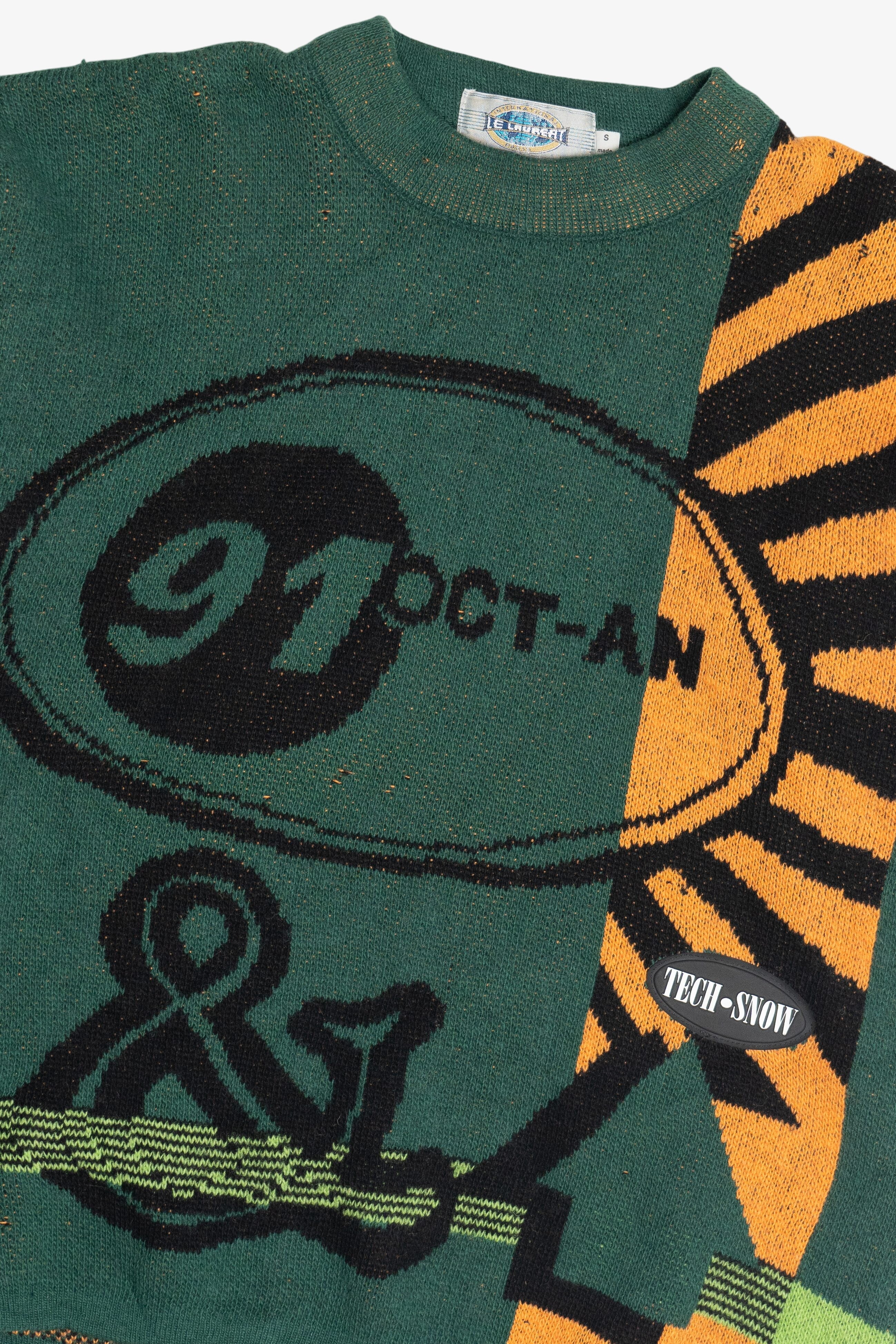 Vintage "Tech Snow" Le Laureat Graphic Sweater (1980s)