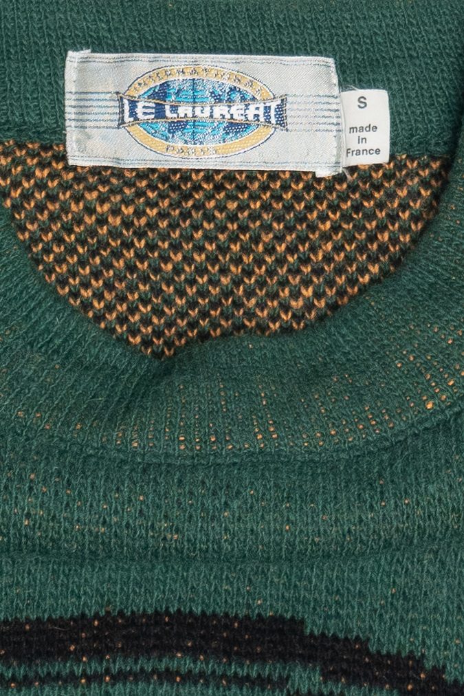 Vintage "Tech Snow" Le Laureat Graphic Sweater (1980s)