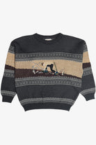 Vintage Hiking Scene Embroidered Henry Morell Sweater (1990s)