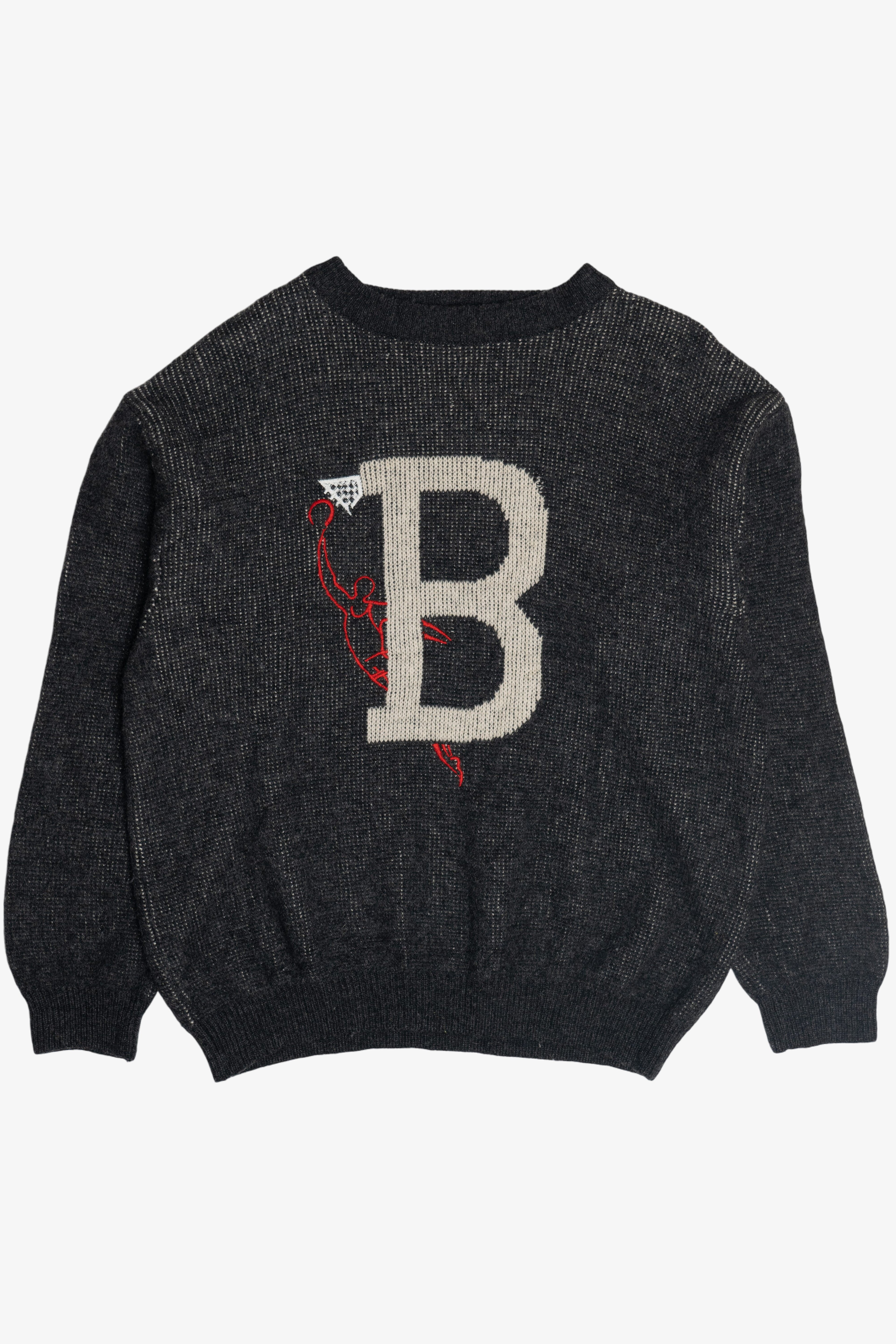 Vintage Benetton "B" Knit Sweater (1980s)