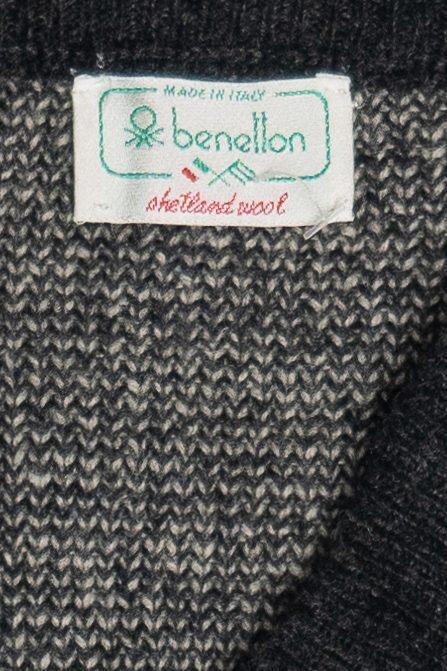 Vintage Benetton "B" Knit Sweater (1980s)