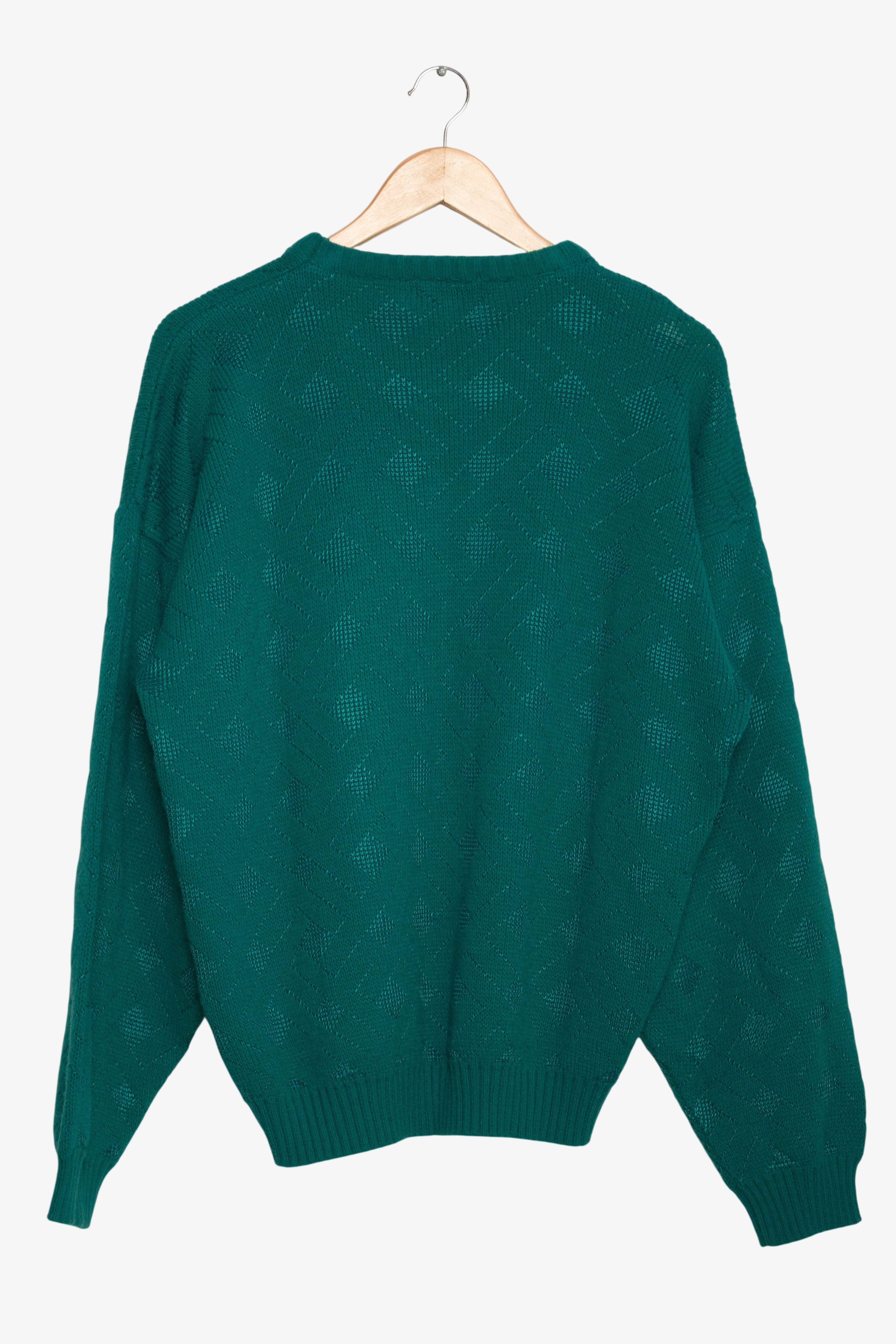 Vintage Green Area By Tag Sweater (1980s)