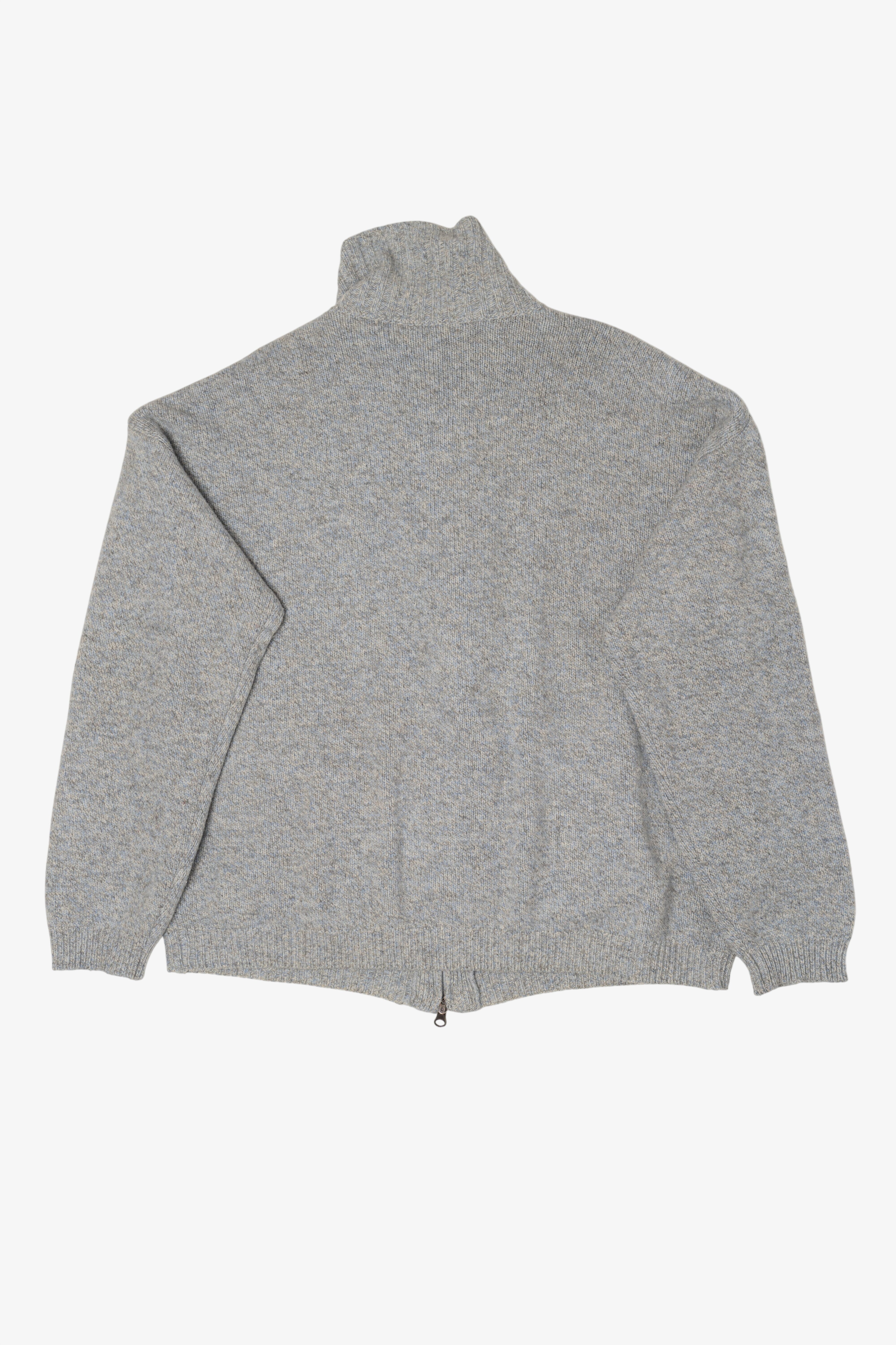 Gray Plaid Bramante Full Zip Sweater (2010s)
