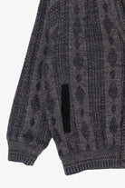 Vintage Dark Gray Canda Faux Suede Sweater (1980s)