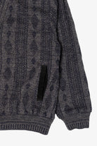 Vintage Dark Gray Canda Faux Suede Sweater (1980s)
