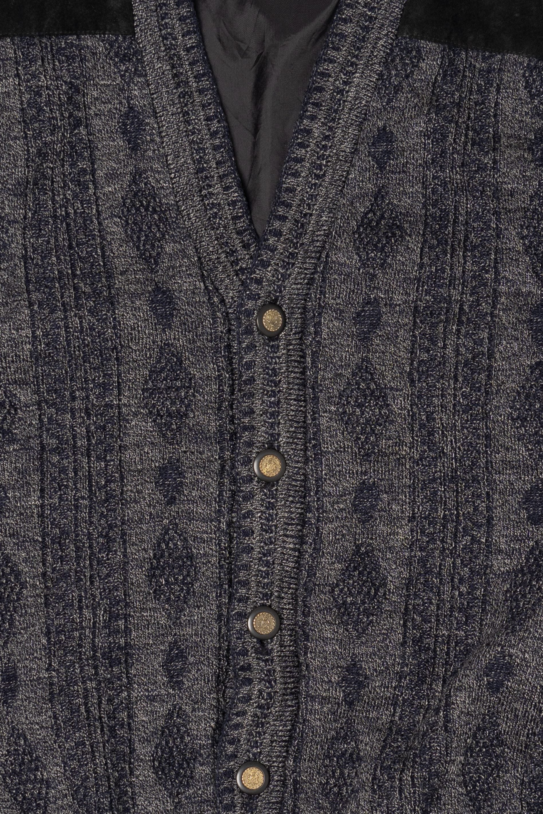 Vintage Dark Gray Canda Faux Suede Sweater (1980s)