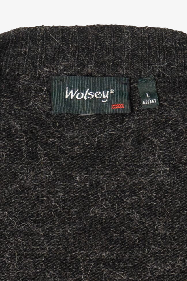 Dark Gray Wolsey Cardigan Sweater (2000s)