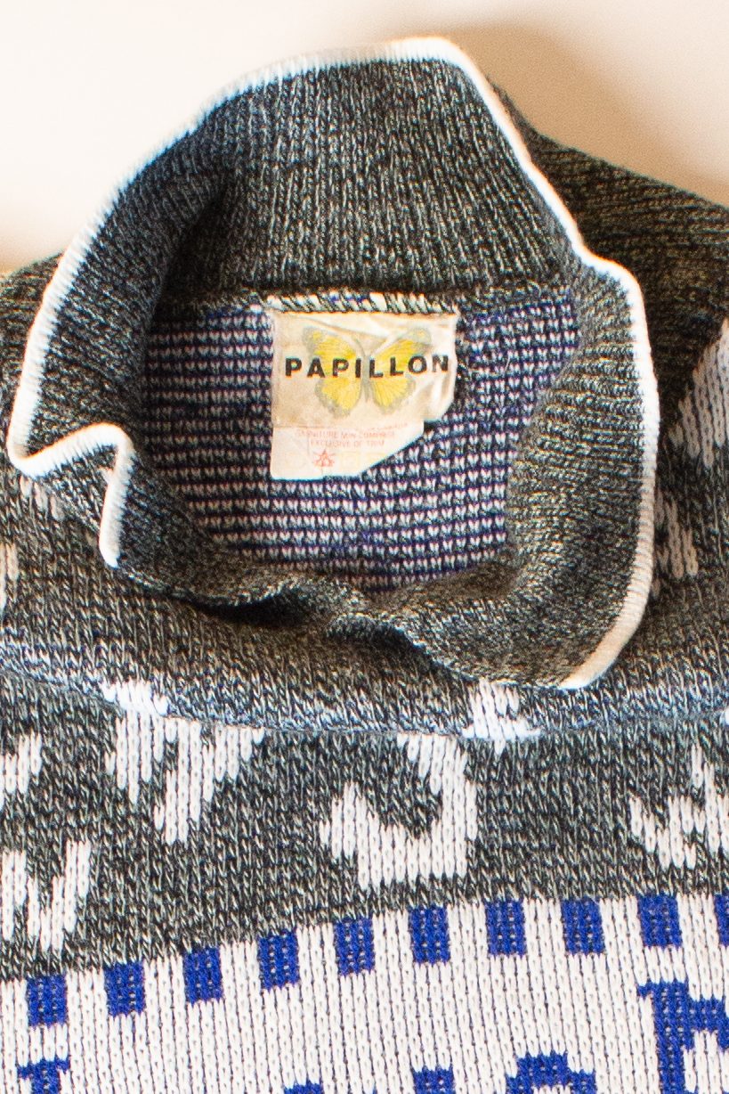 Vintage 1st Fashion Newspaper Sweater (1980s)