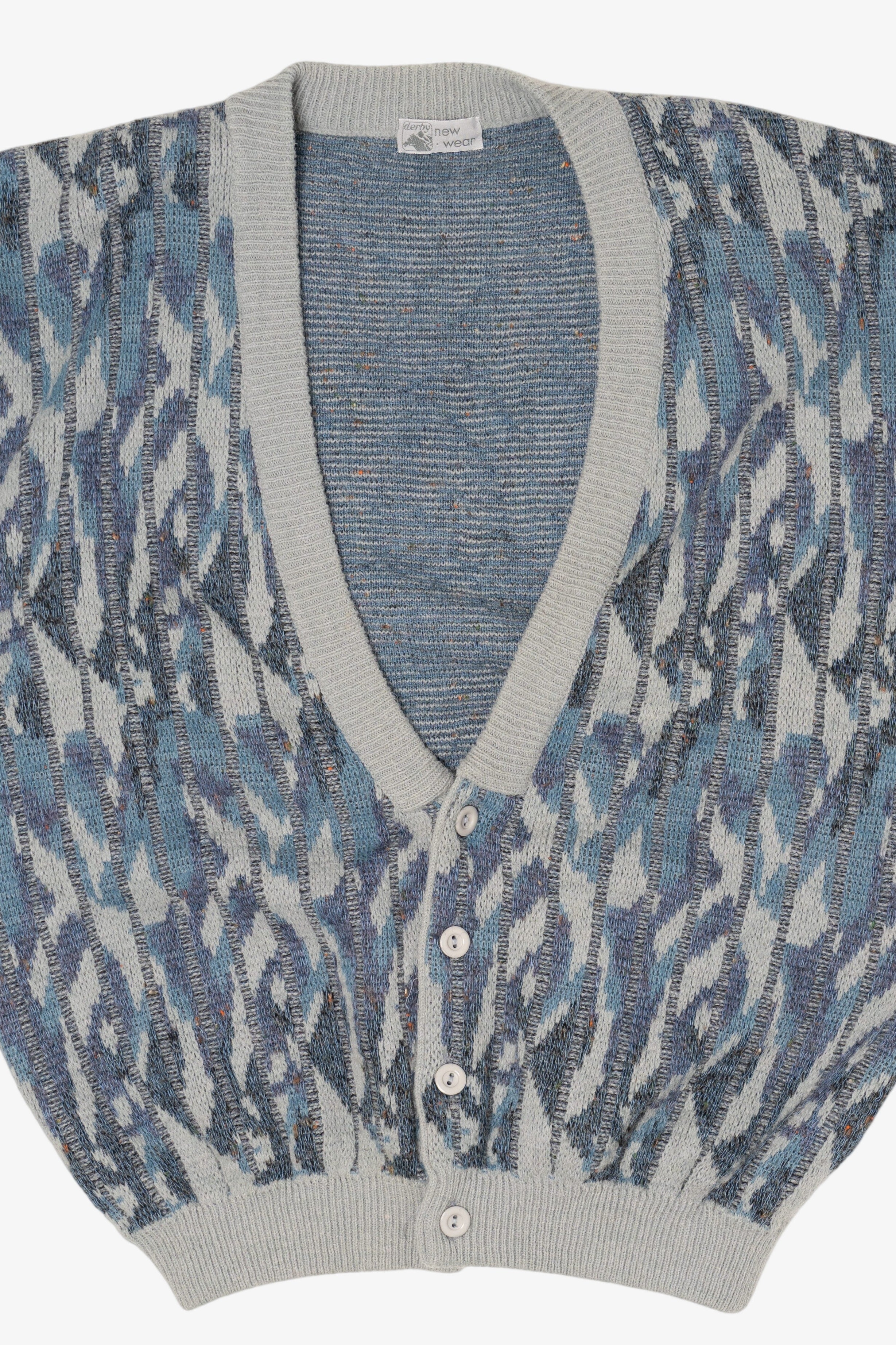 Vintage Blue New Wear Cardigan Sweater (1980s)