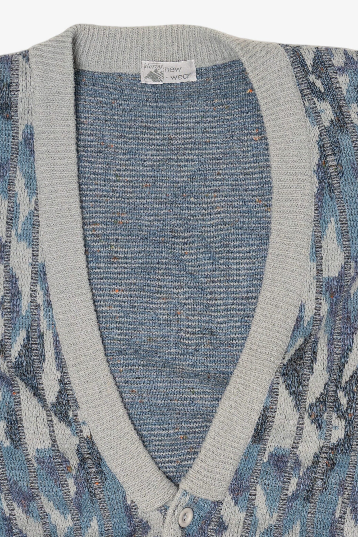 Vintage Blue New Wear Cardigan Sweater (1980s)