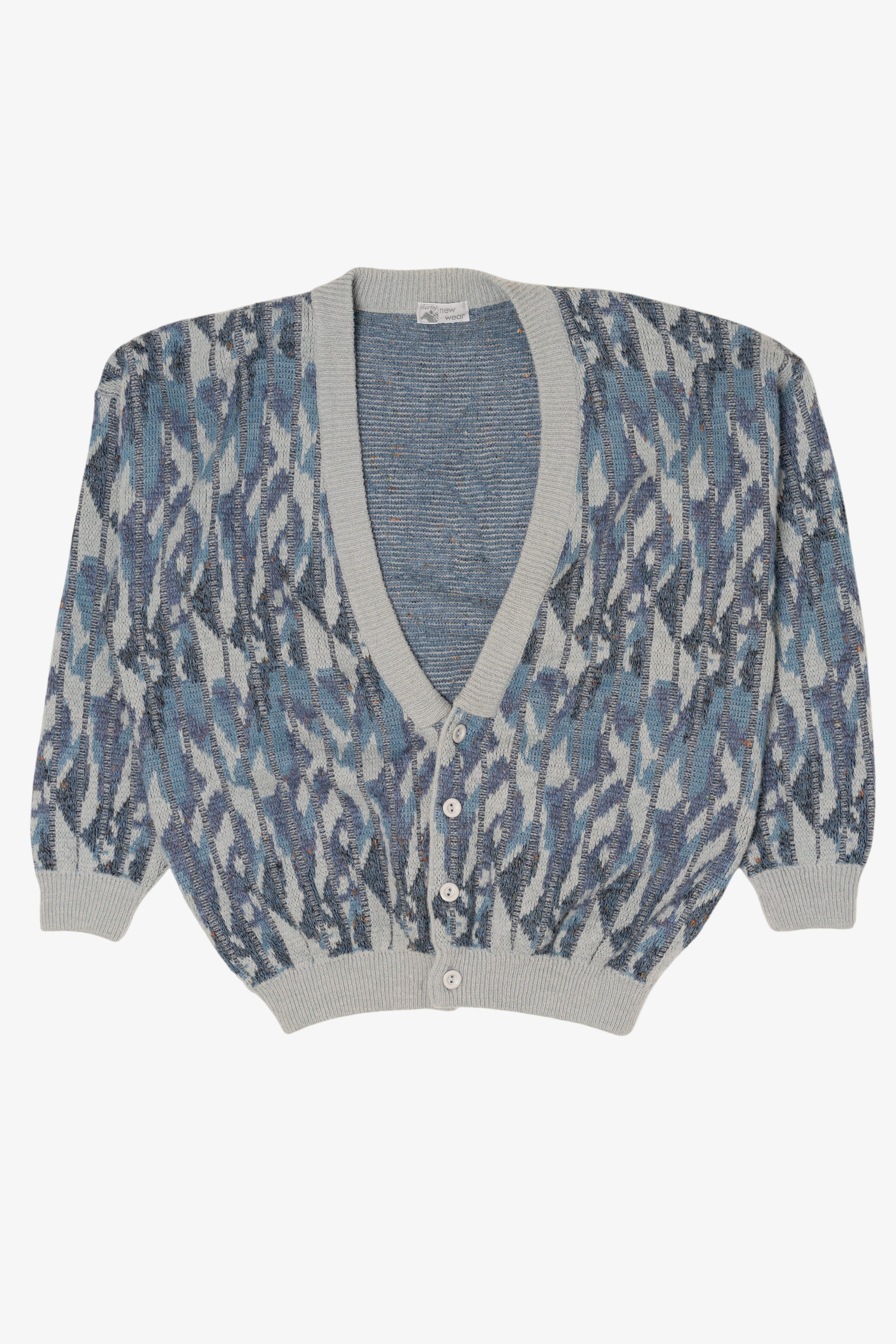 Vintage Blue New Wear Cardigan Sweater (1980s)